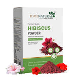 7Days Natural Hibiscus Flower Powder Ideal for Hair pack, Face pack, Eating, and Hibiscus tea | Gudhal Ka Phool Powder | 100% Pure and Natural, No Preservatives- 200gm