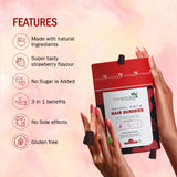 Biotin Hair Gummies for Stronger, Shinier Hair & Nails | 60 Days Pack | With Biotin, Zinc, Folic Acid, Fiber & Multivitamin