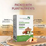 7Days Natural Herbal Sandalwood Face Pack – Sun Dried Ayurvedic Powder with Cucumber & Rose Petal (200 Gm)