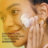 7Days Natural Sunblock Mate Finish Cream Sunsproof spf 50+ Super Bright Sunscreen,