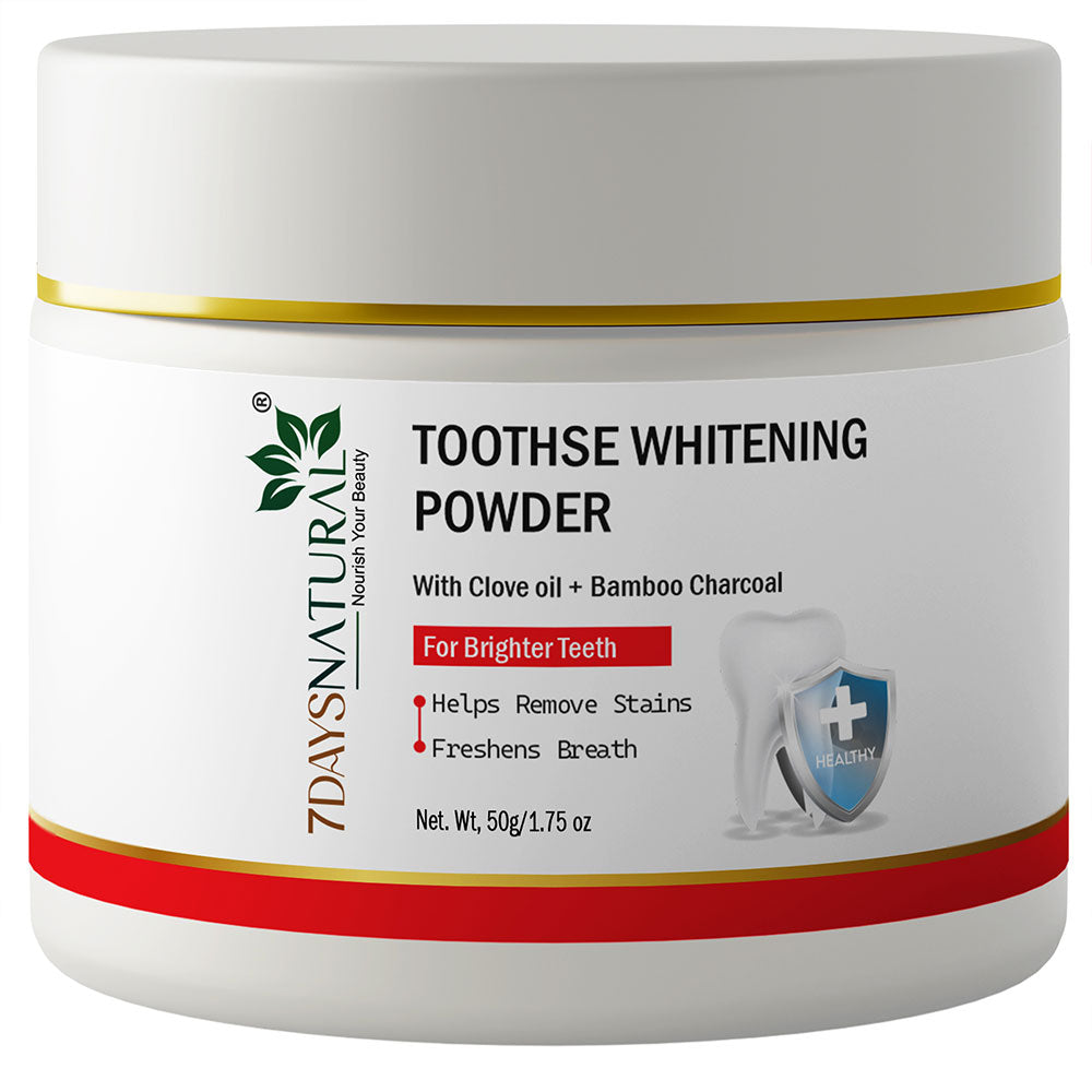 Teeth Whitening Powder |Enamel Safe Teeth| 35g ₹299| 7DaysNatural - 7DaysNatural