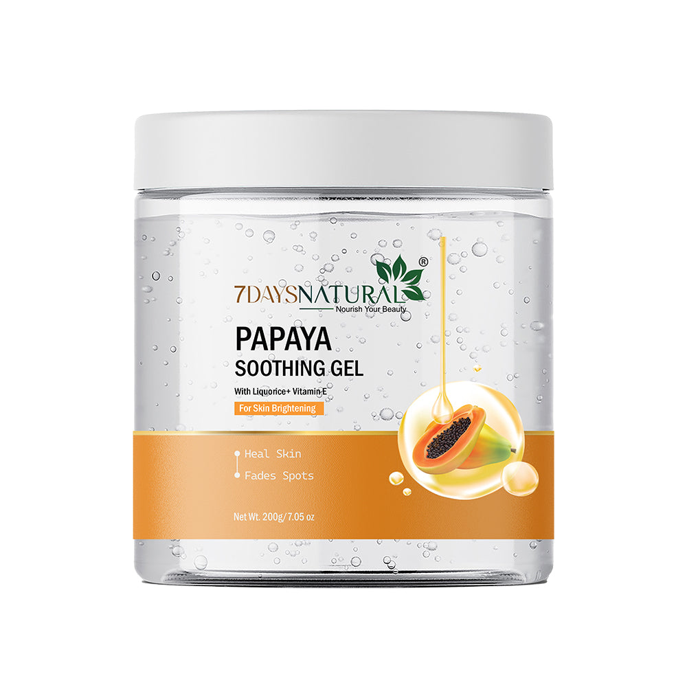 7Days Natural Premium Papaya Gel – For Glowing Skin, Reduce Pigmentation, Reduce Tanning (200 ml