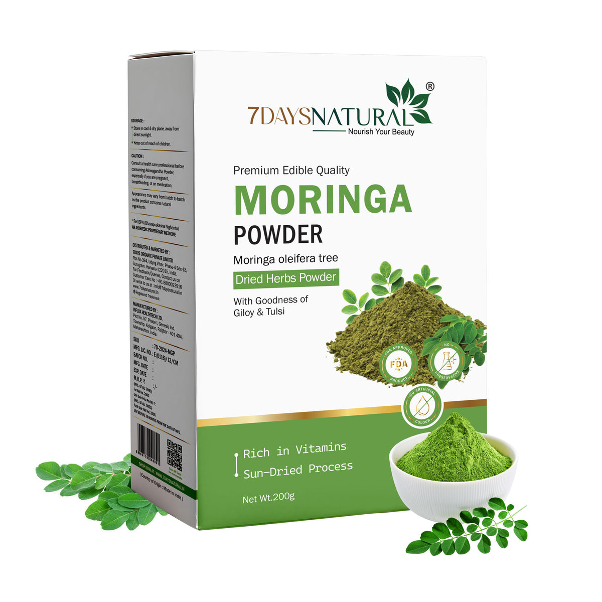 100% Organic Moringa Powder 