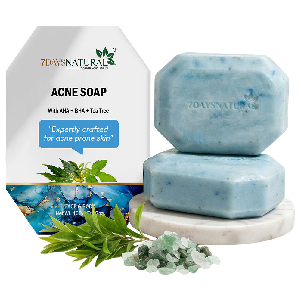 Acne Soap with AHA BHA & Tea Tree | Pack of 2 | Face & Body