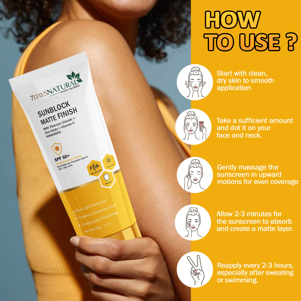 Sunblock Matte Finish SPF 50+ Sunscreen - 50 GM