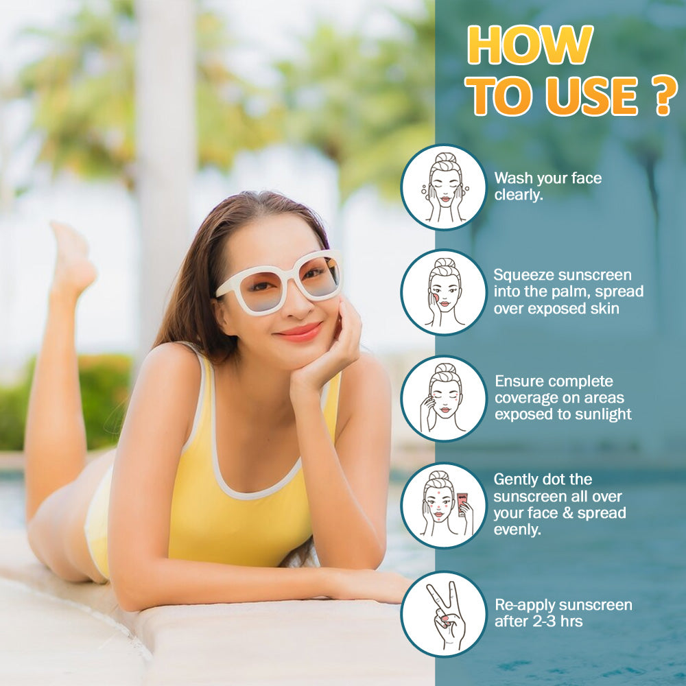 7 DAYS NATURAL Sunblock Aqua Gel Cream For Men & Women - 50GM