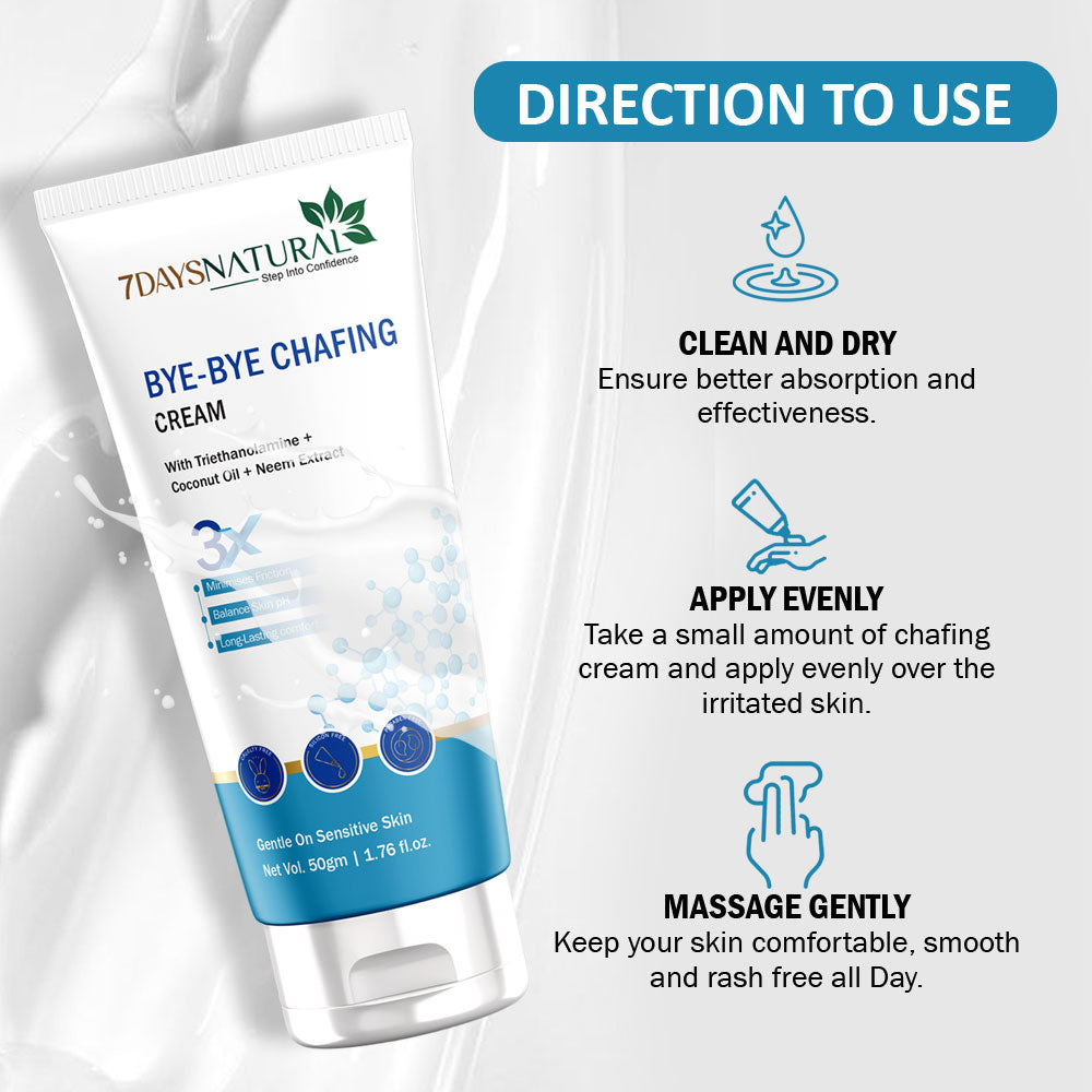 7 DAYS NATURAL Bye-Bye Chafing Cream For Skin - 50GM
