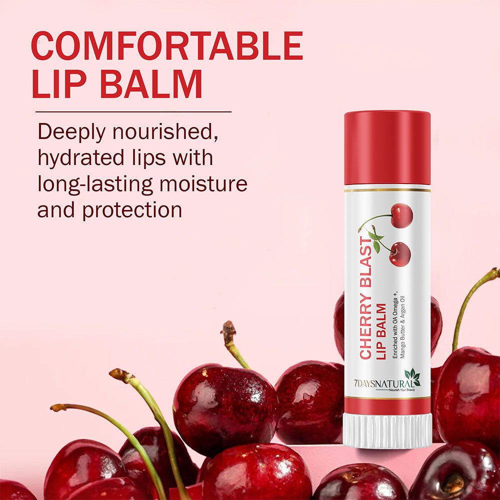 Cherry Blast Lip Balm for Soft & Smooth Lips 5g | 7DaysNatural - 7DaysNatural
