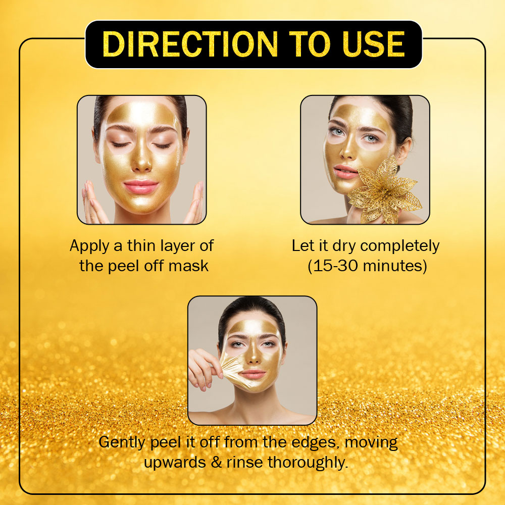 7DAYS NATURAL Golden Gold Peel Off Mask For Skin Men & Women - 50GM