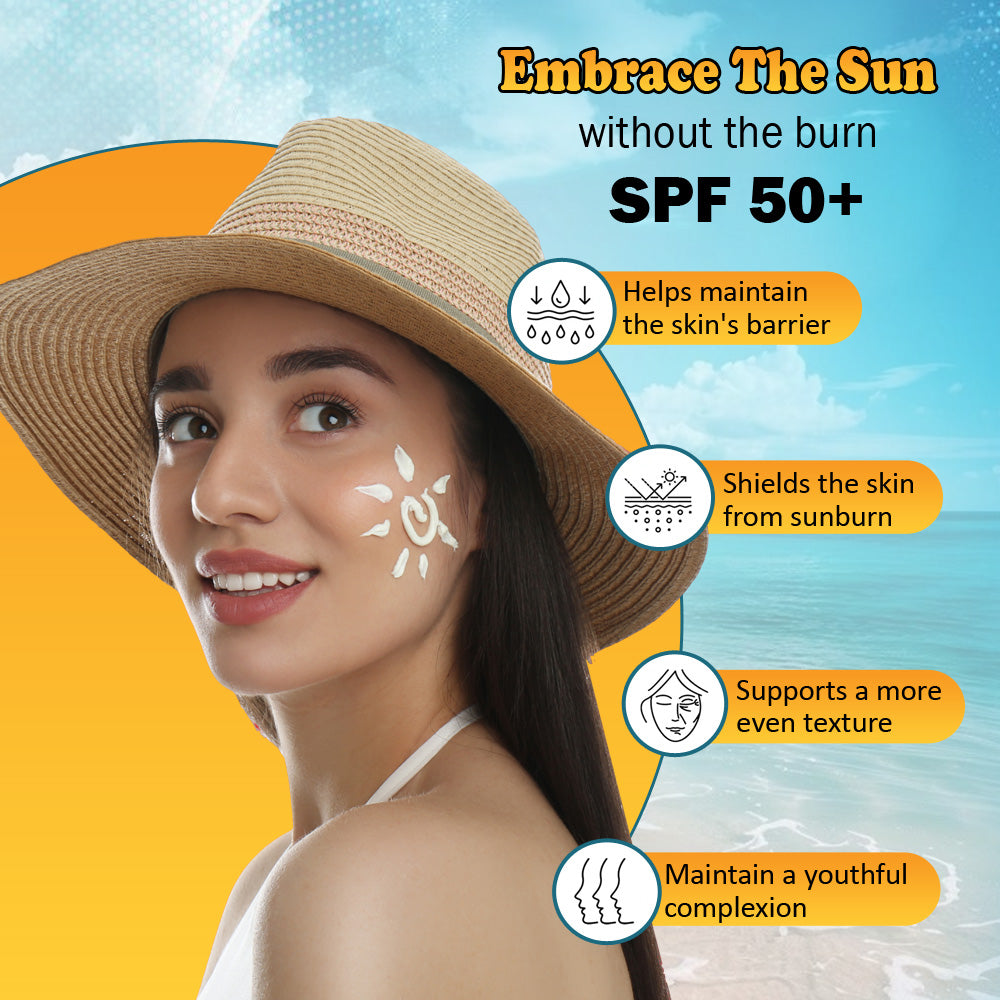 7Days Natural Sunblock Mate Finish Cream Sunsproof spf 50+ Super Bright Sunscreen,