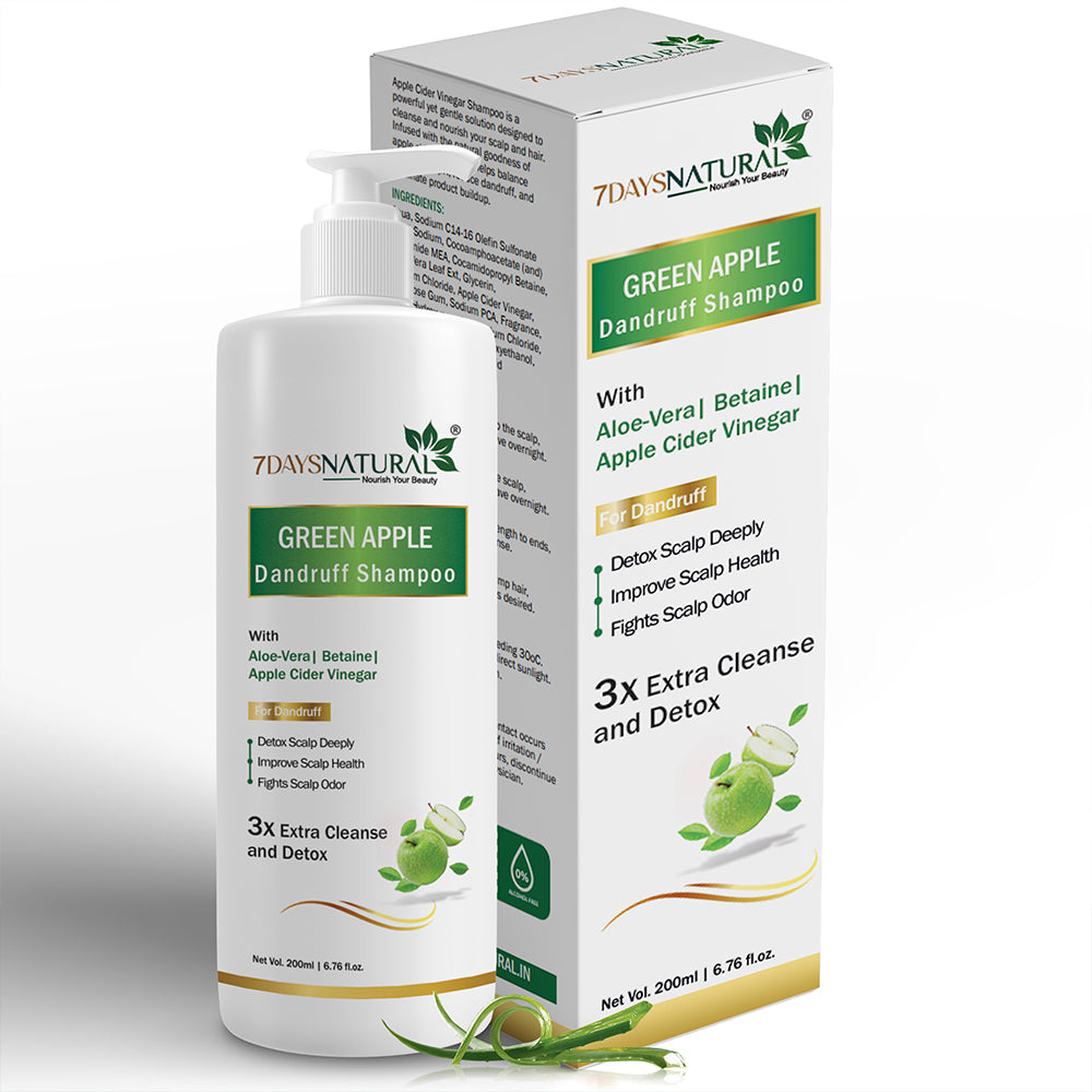 Green Apple Shampoo for Dandruff Control | 7DaysNatural
