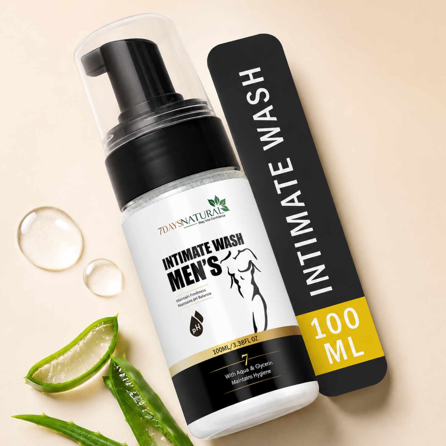 Natural Intimate Wash for men (100ml) | Freshness & pH Balance