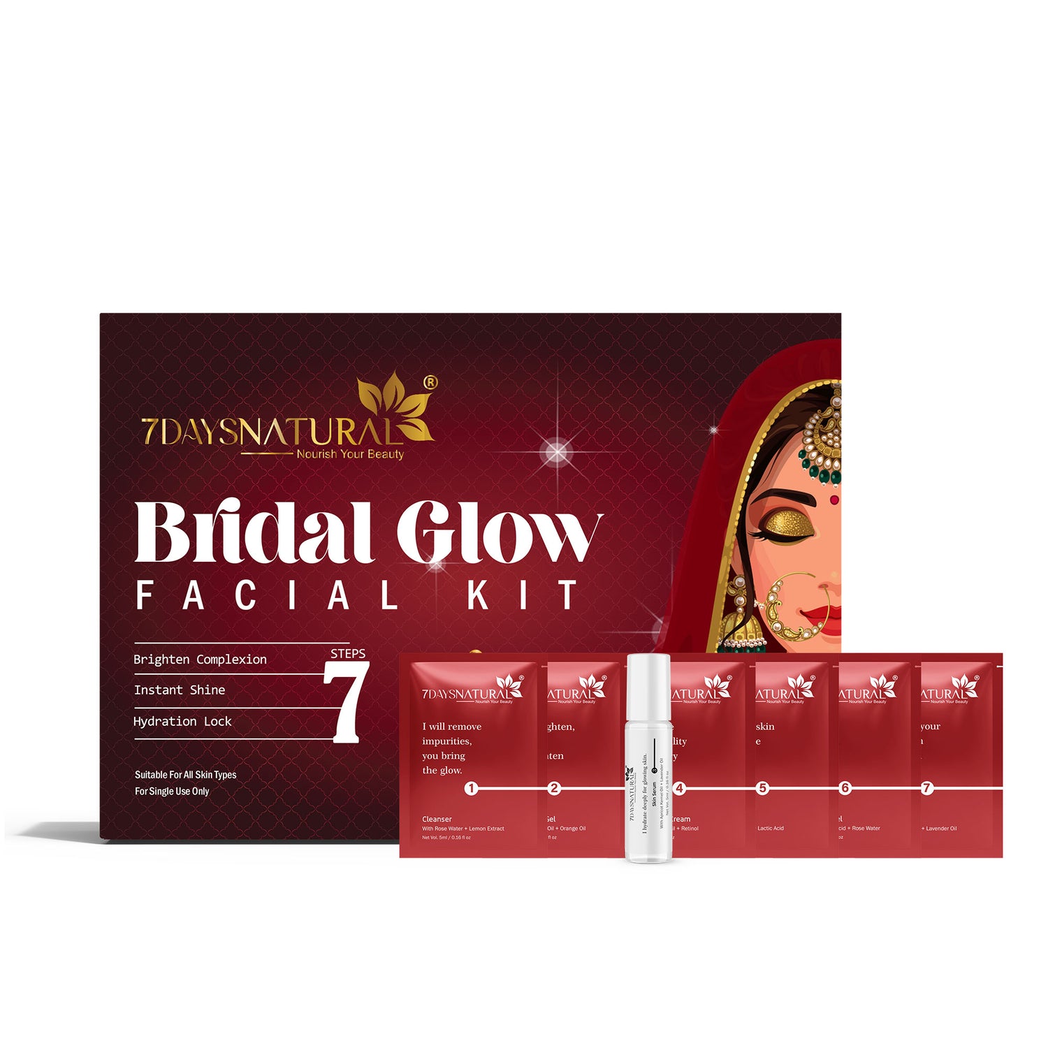 All-in-One Luxury Bridal Glow Facial Kit | 7DaysNatural