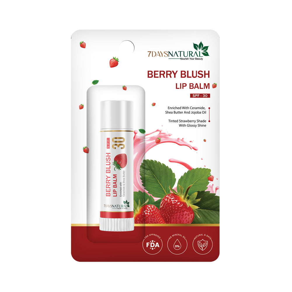 Berry Blush Lip Balm SPF15 for Soft Lips | 7DaysNatural
