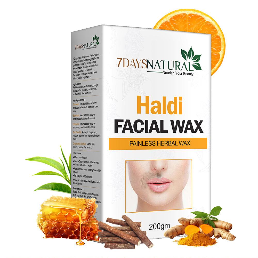 Herbal Haldi Facial Wax Powder 200g ₹399 | 7DaysNatural