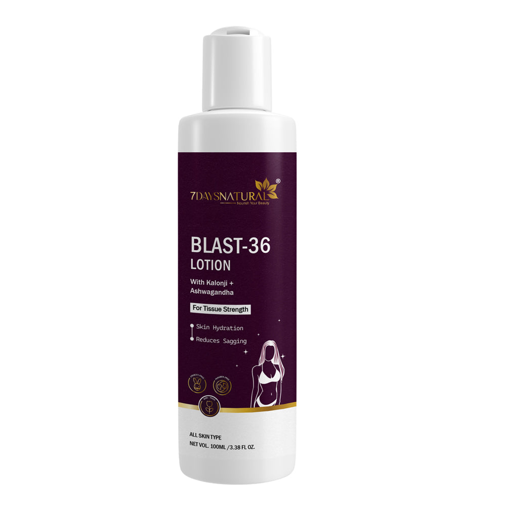 7Days Natural BLAST-36 Lotion With Kalonji + Ashwagandha Net Vol-100ml  For All Skin Types