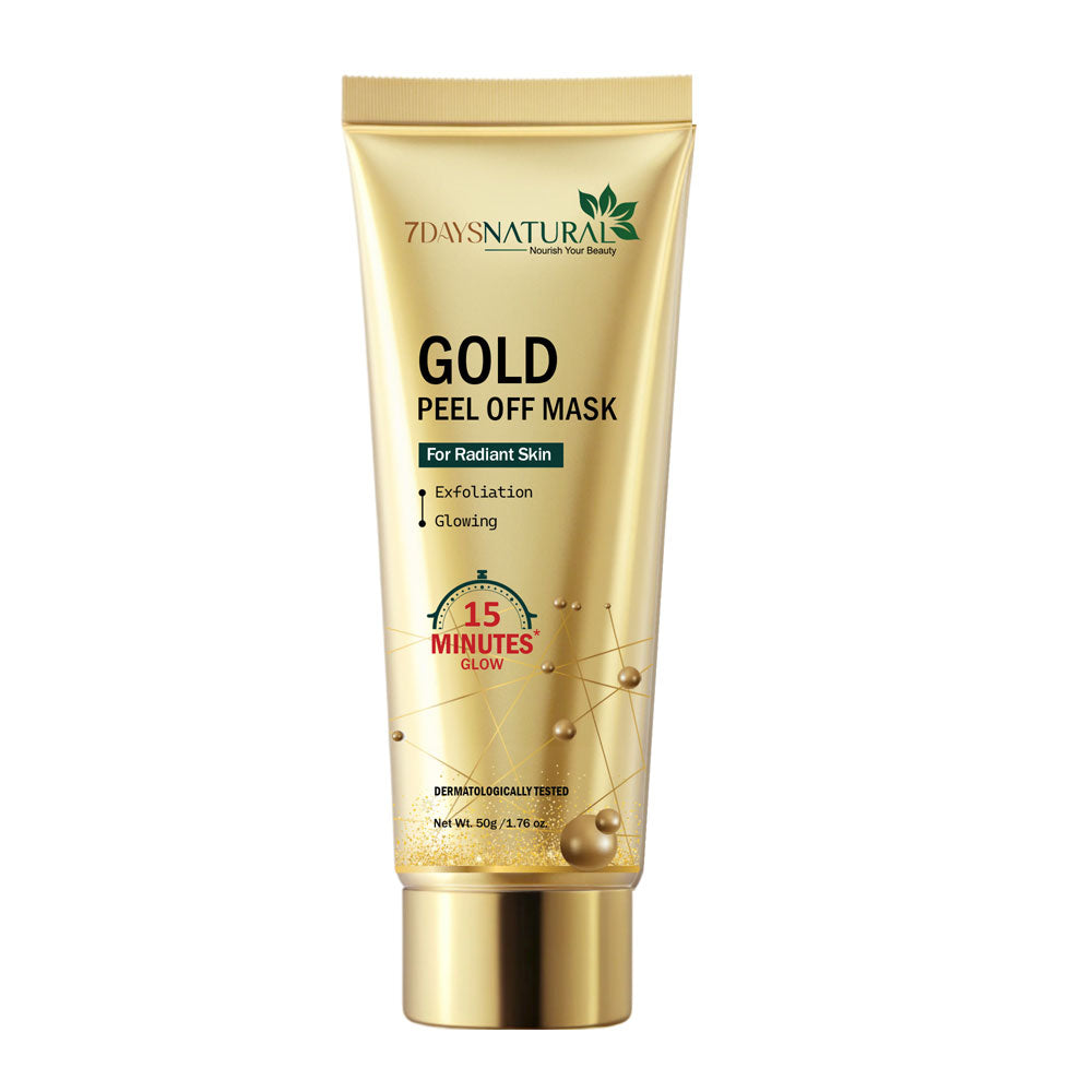 7DAYS NATURAL Golden Gold Peel Off Mask For Skin Men & Women - 50GM