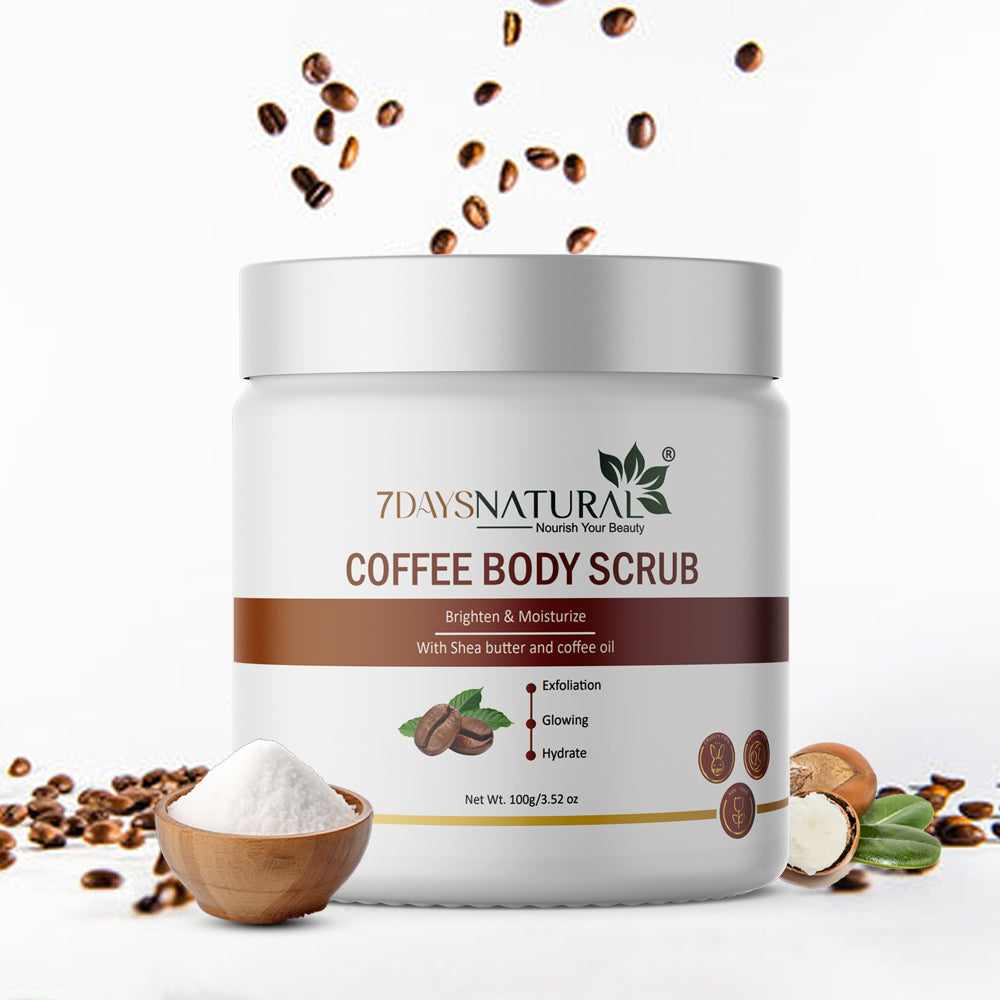 Coffee Body Scrub 100% Organic for Tan Removal | 7DaysNatural