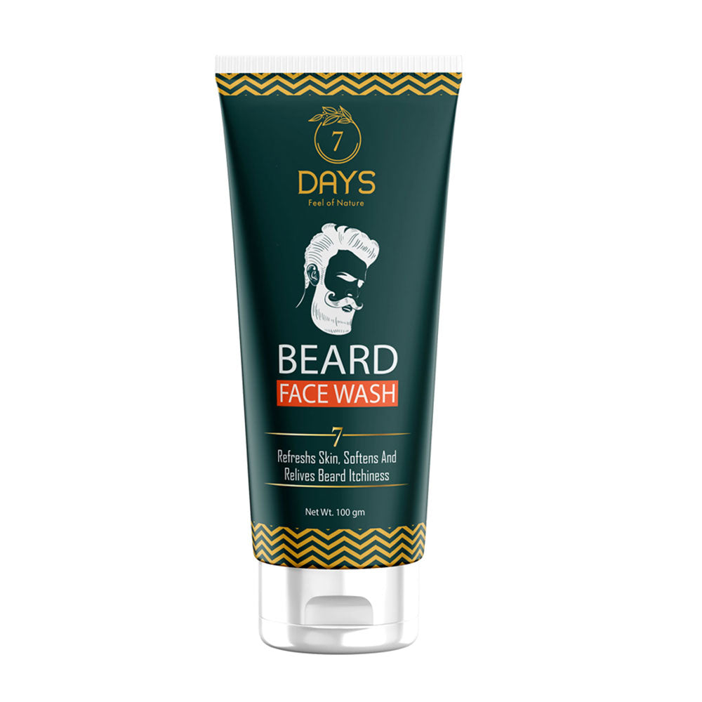 7 Days Natural Beard face wash for beard shine smooth stronger 100gm