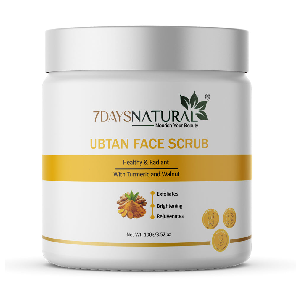 Best Ubtan Face Scrub with Turmeric 100g ₹299 | 7DaysNatural