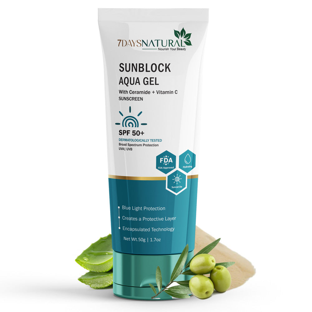 Sunblock Aqua Gel Cream with Vitamin C | 7DaysNatural