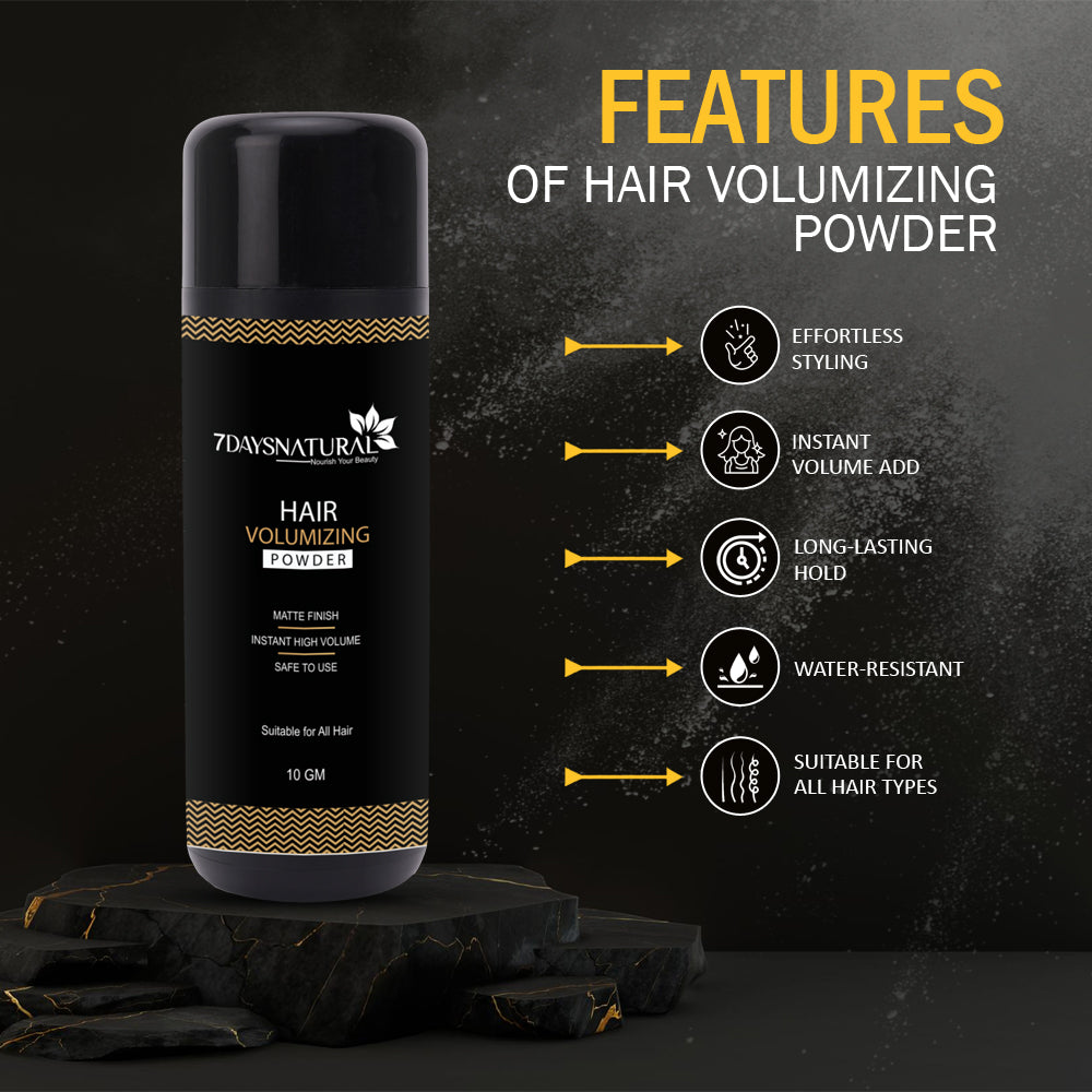 Hair Volumizing Powder Wax strong hold | Matte Finish | 24 hrs hold | 100% natural & safe hair styling powder