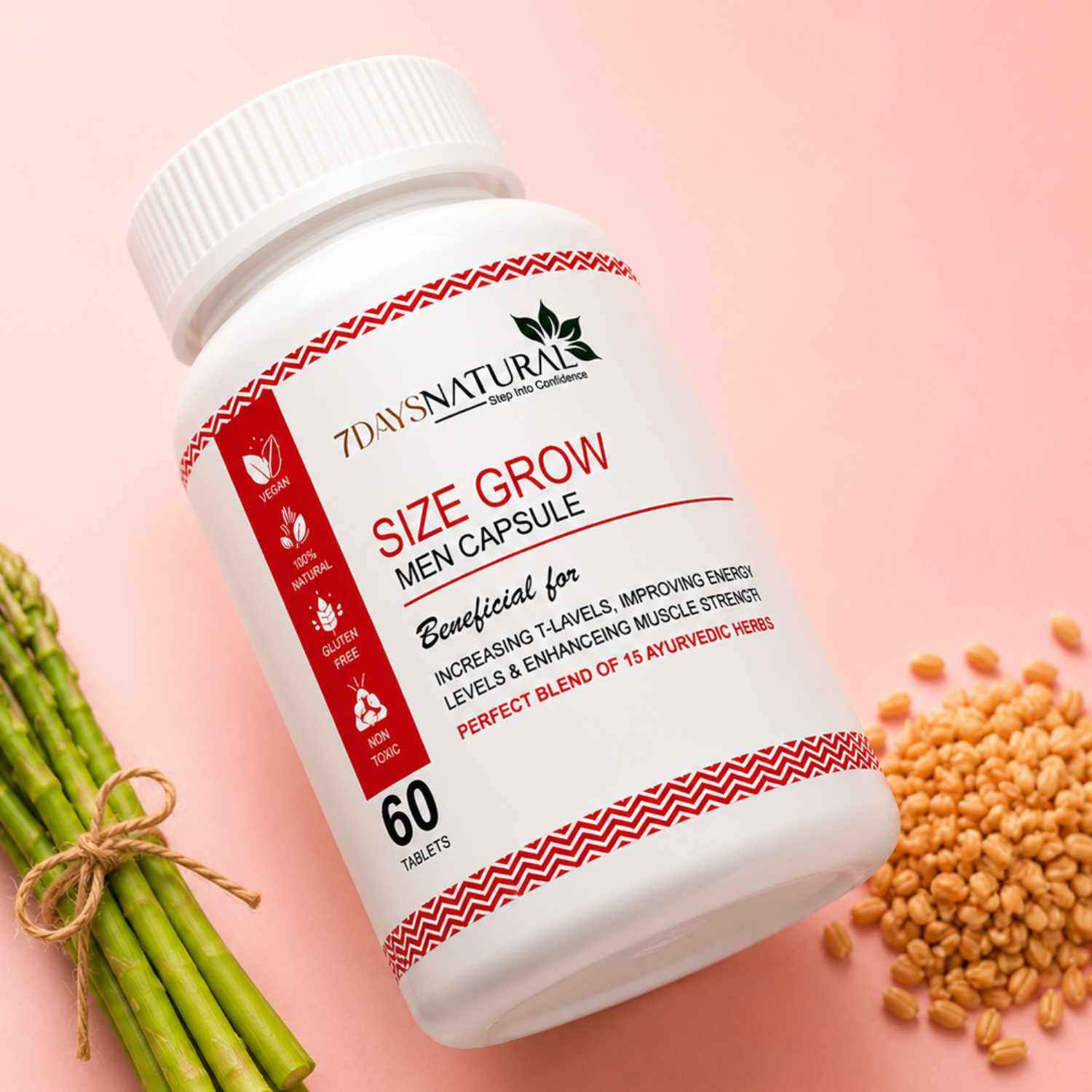 Size Grow Men Capsules for Strength & Stamina | 7DaysNatural
