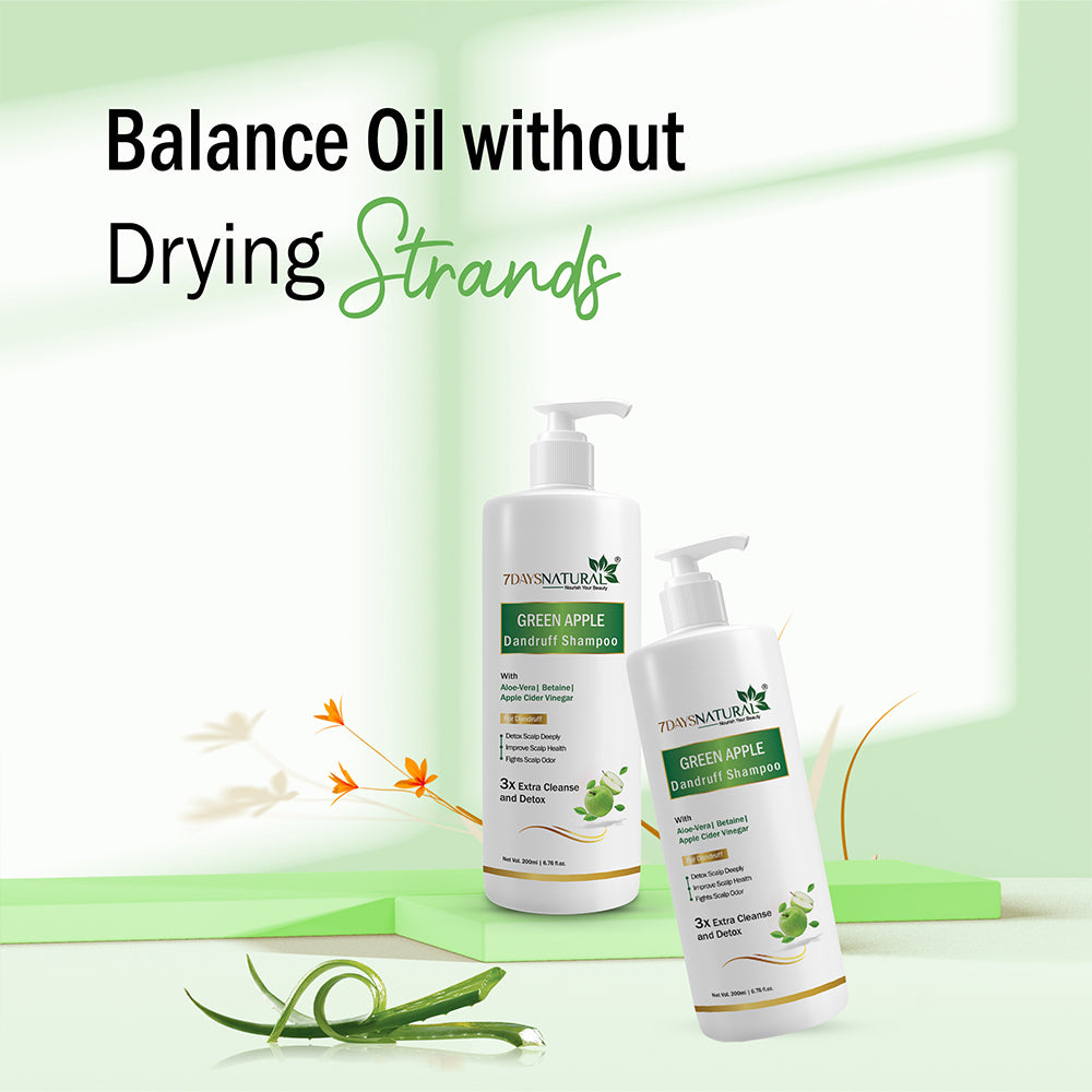 Green Apple Shampoo for Dandruff Control | 7DaysNatural