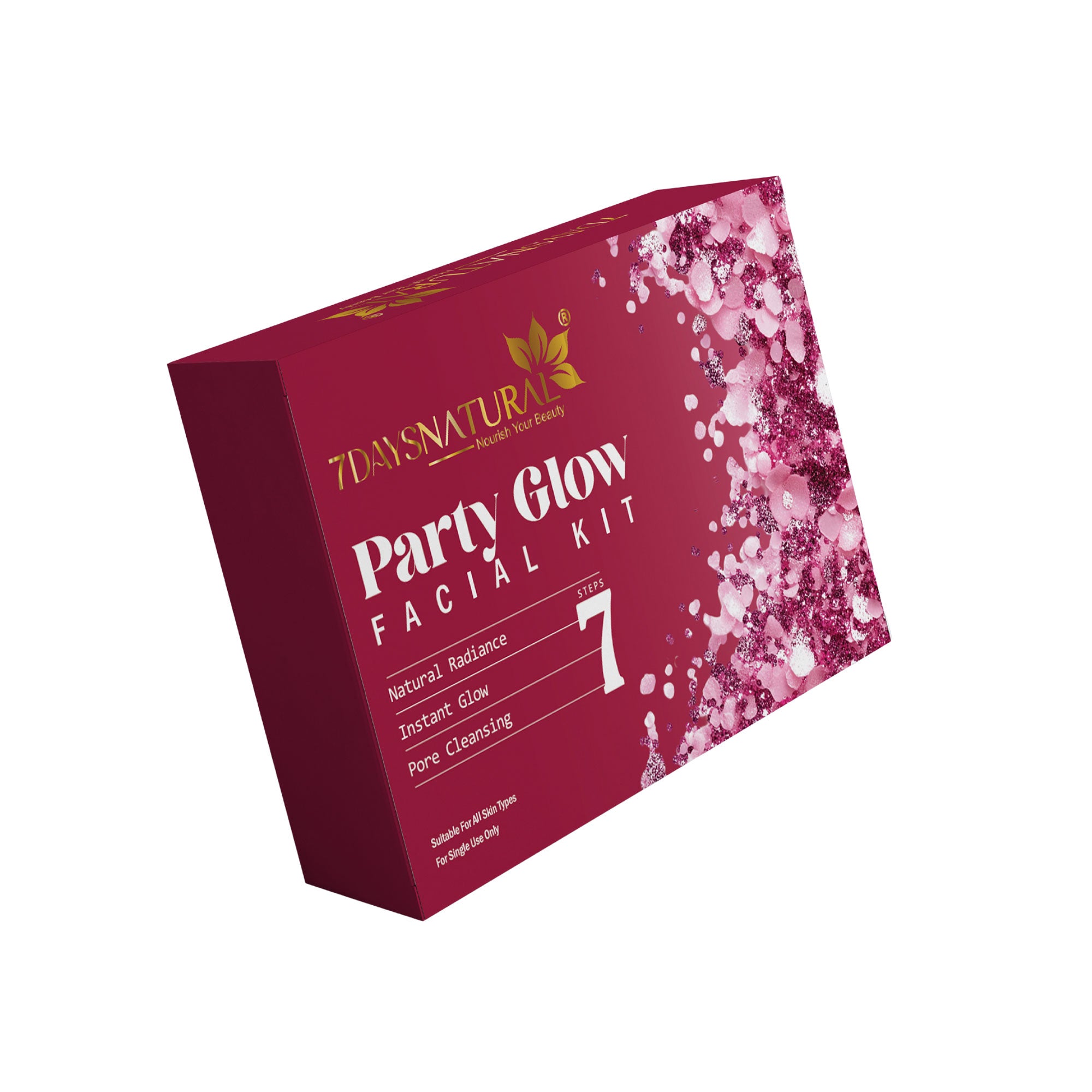 7DAYSNATURAL Instant Party Glow Facial Kit – For Bright & Glowing Skin