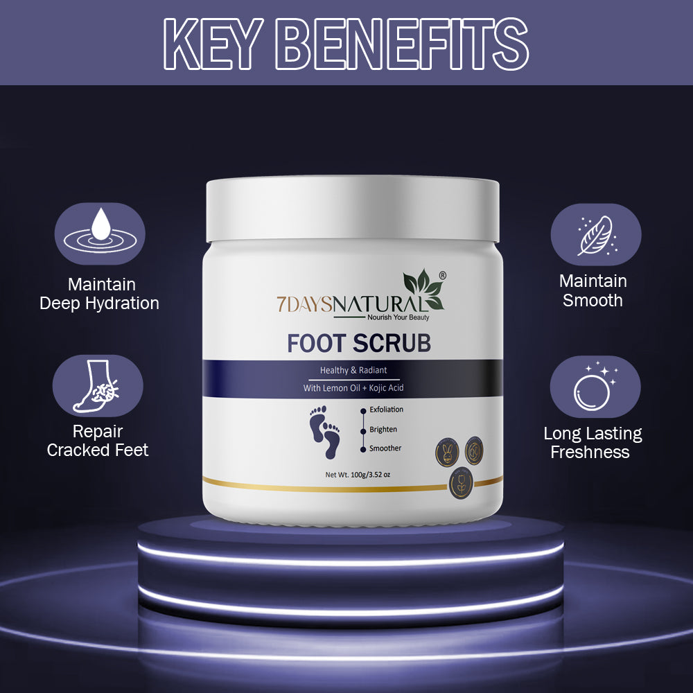 Foot Scrub for Cracked Heels 100ml ₹299 | 7DaysNatural