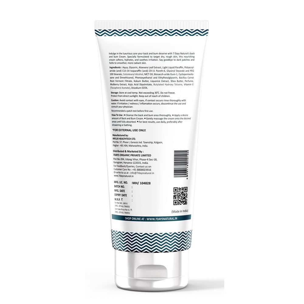 7 Days Brightening Back And Bum Cream anti Cellulite Cream with Peony & Lemon