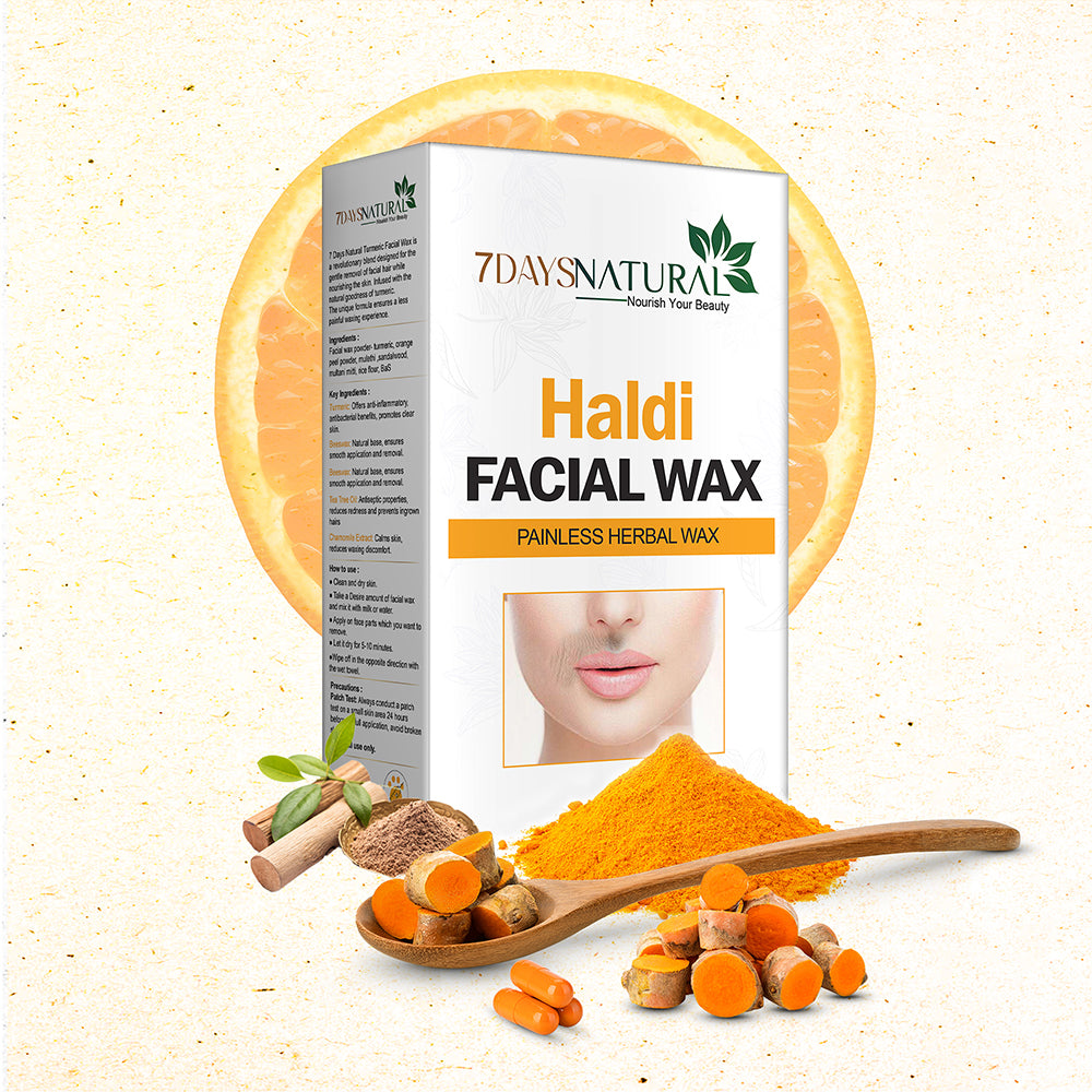 Herbal Haldi Facial Wax Powder 200g ₹399 | 7DaysNatural