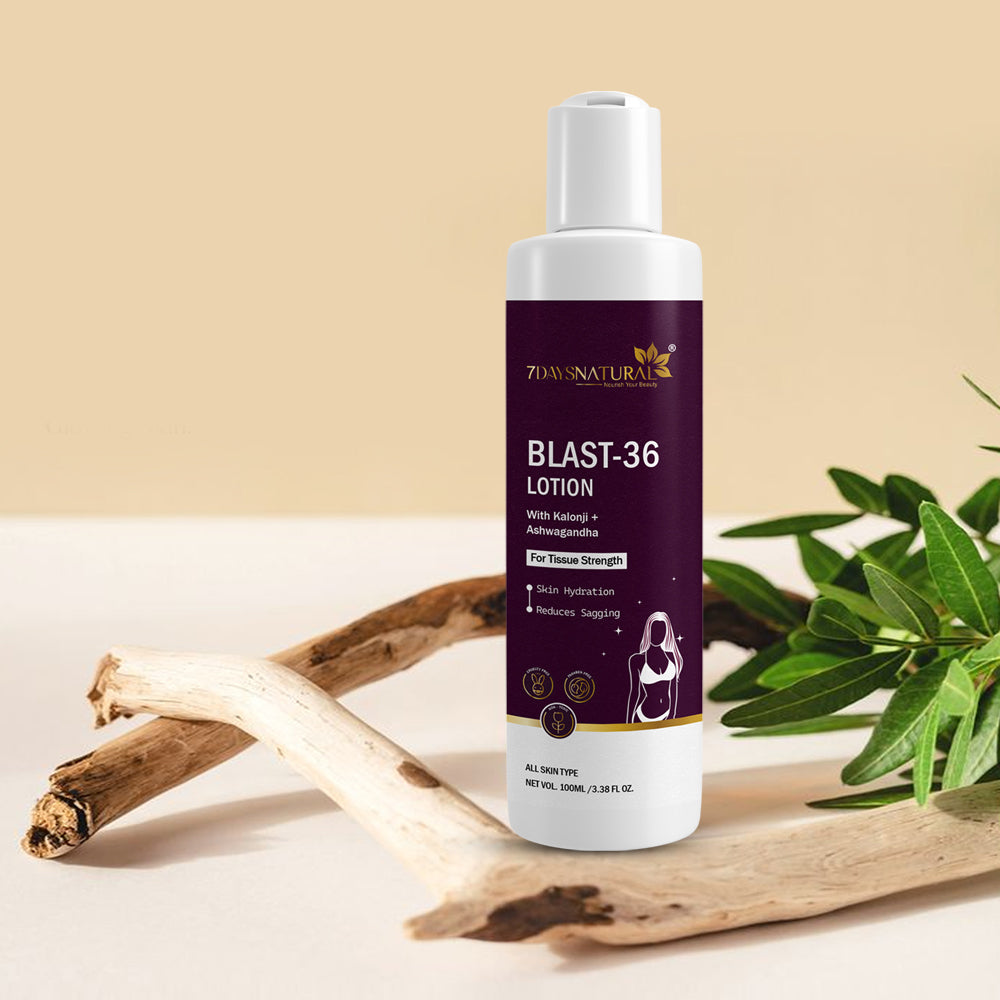 7Days Natural BLAST-36 Lotion With Kalonji + Ashwagandha Net Vol-100ml  For All Skin Types