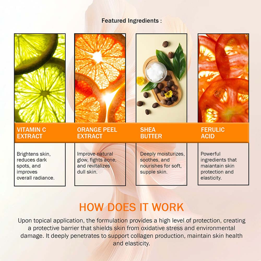 7 Days Vitamin C Face Cream | Oil Free, Quick Absorbing | For All Skin Types- 100 ml