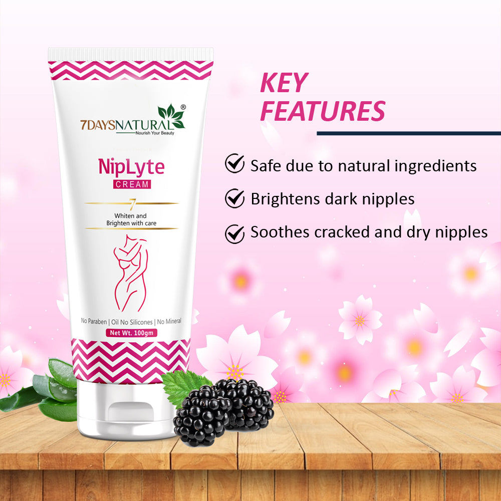 7Days Natural NipLyte Cream – 50gm brighten and lighten the nipple area