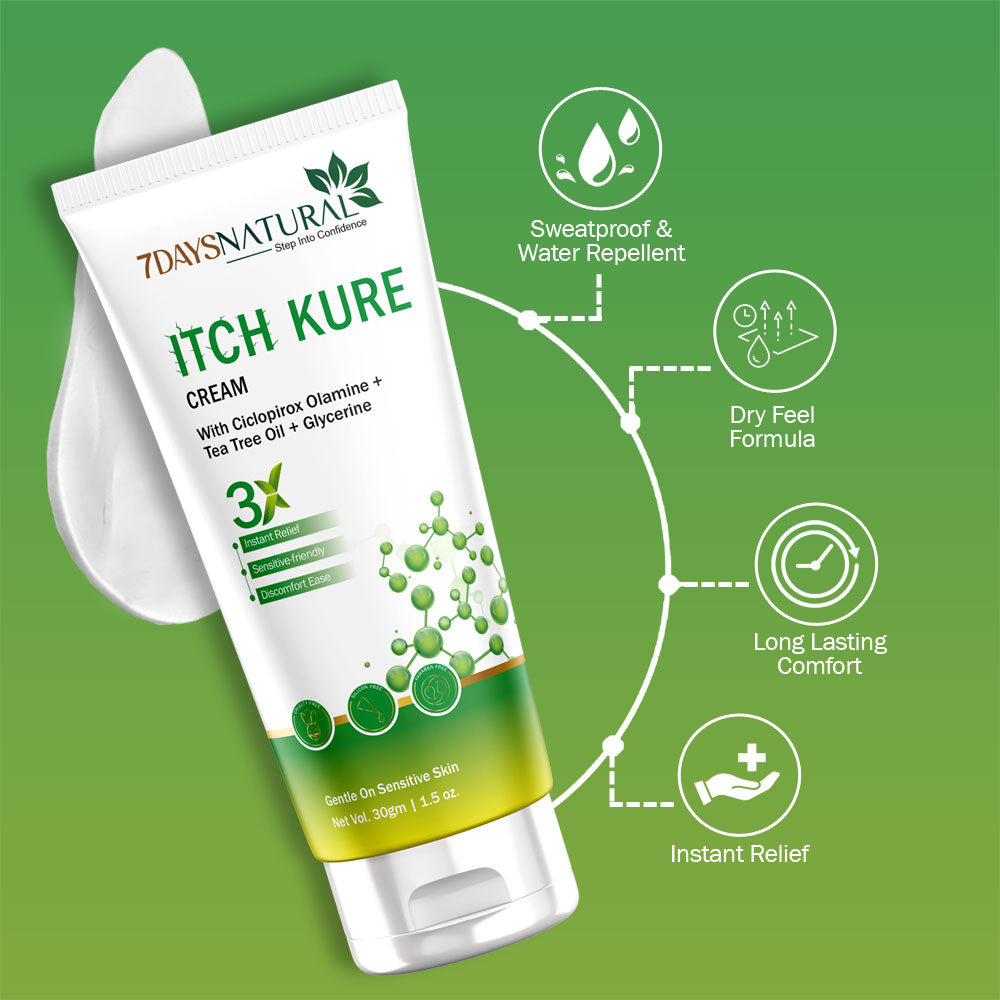 Itch Kure Cream with Ciclopirox Olamine | 7DaysNatural - 7DaysNatural