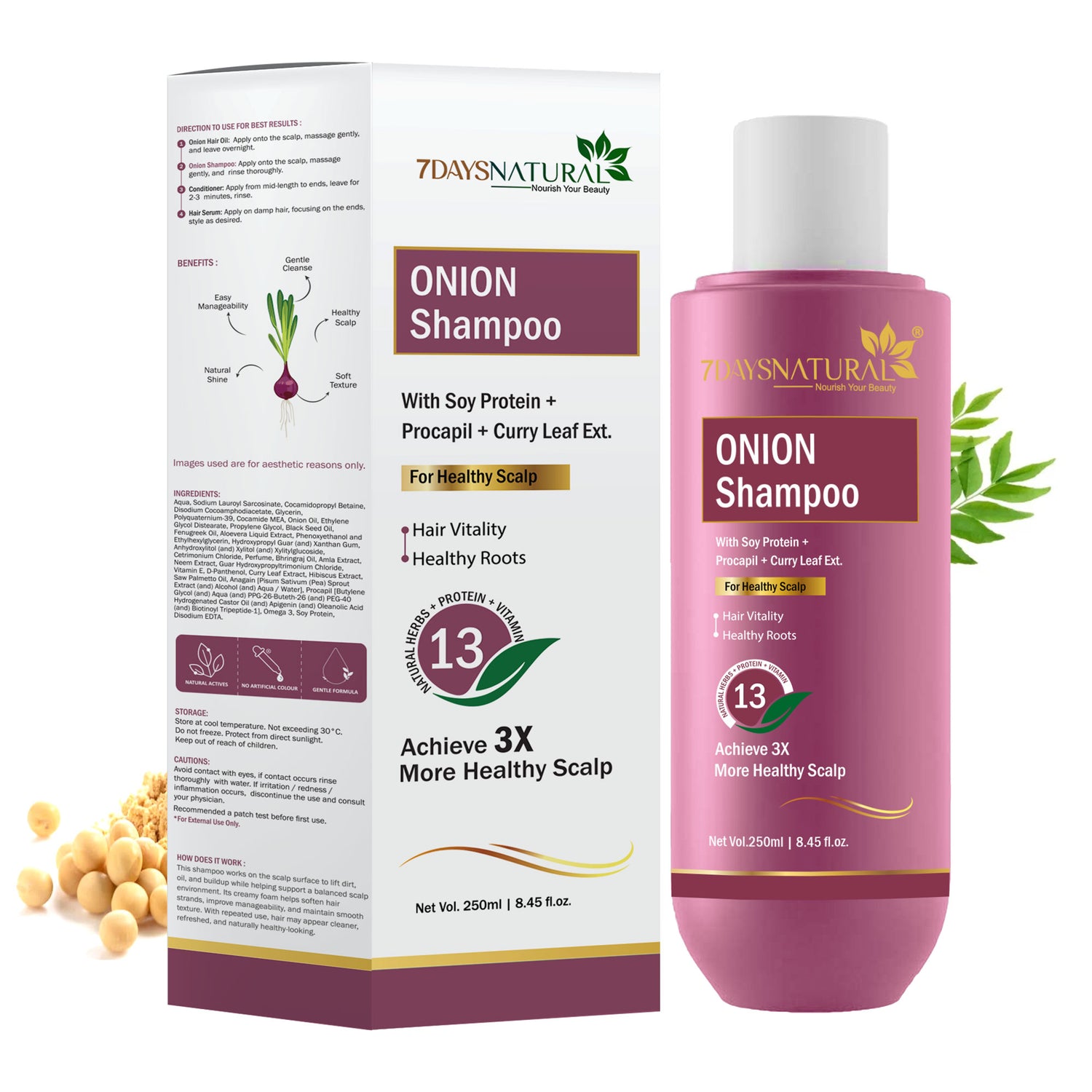 Red Onion Black Seed Hair Growth Shampoo | 7DaysNatural