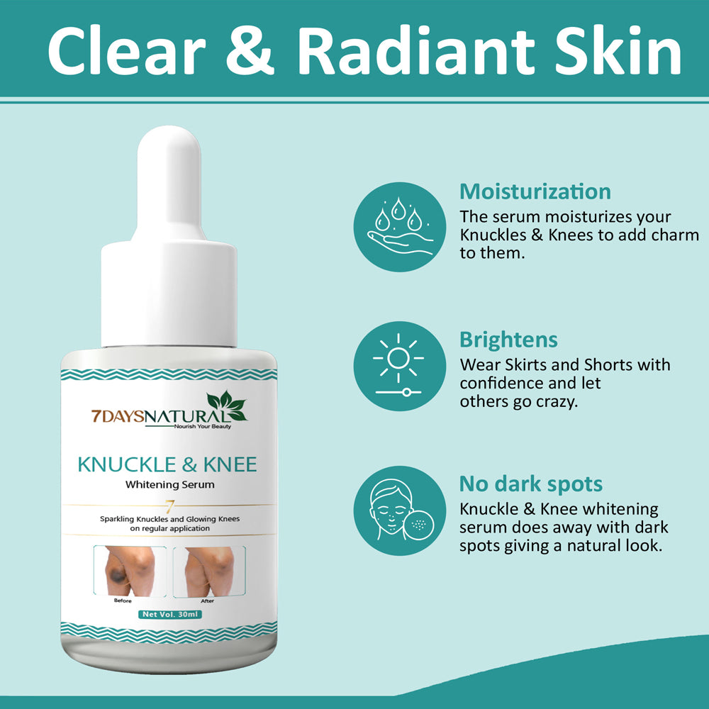 Knuckle & Knee Whitening Serum | Dark Knuckles| 30ml | 7DaysNatural - 7DaysNatural