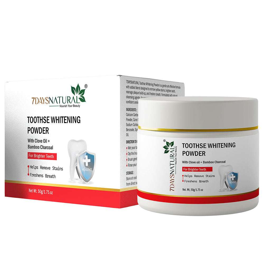 Teeth Whitening Powder |Enamel Safe Teeth| 35g ₹299| 7DaysNatural - 7DaysNatural