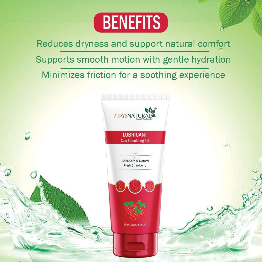 7DAYS NATURAL Intense Lubricant Gel For Men & Women | Water Based Lube(100 Ml)