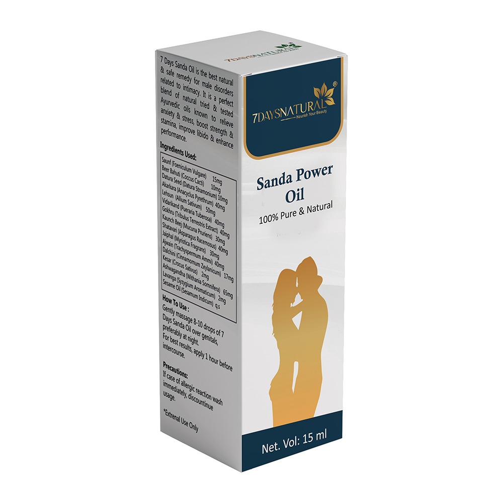 7Days Natural – The Sanda Oil Herbal Massage Oil | 15ml | For Men’s Vitality & Body Wellness - 7DaysNatural