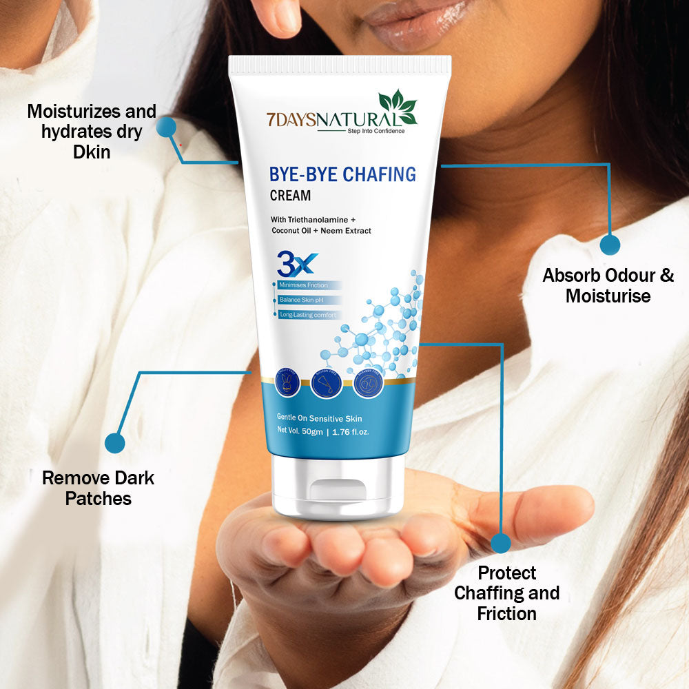 7 DAYS NATURAL Bye-Bye Chafing Cream For Skin - 50GM