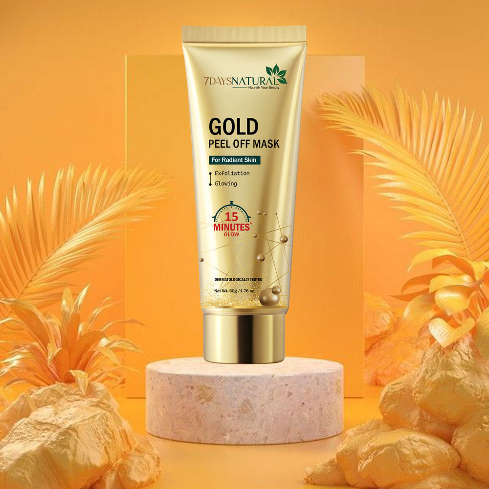 7DAYS NATURAL Golden Gold Peel Off Mask For Skin Men & Women - 50GM