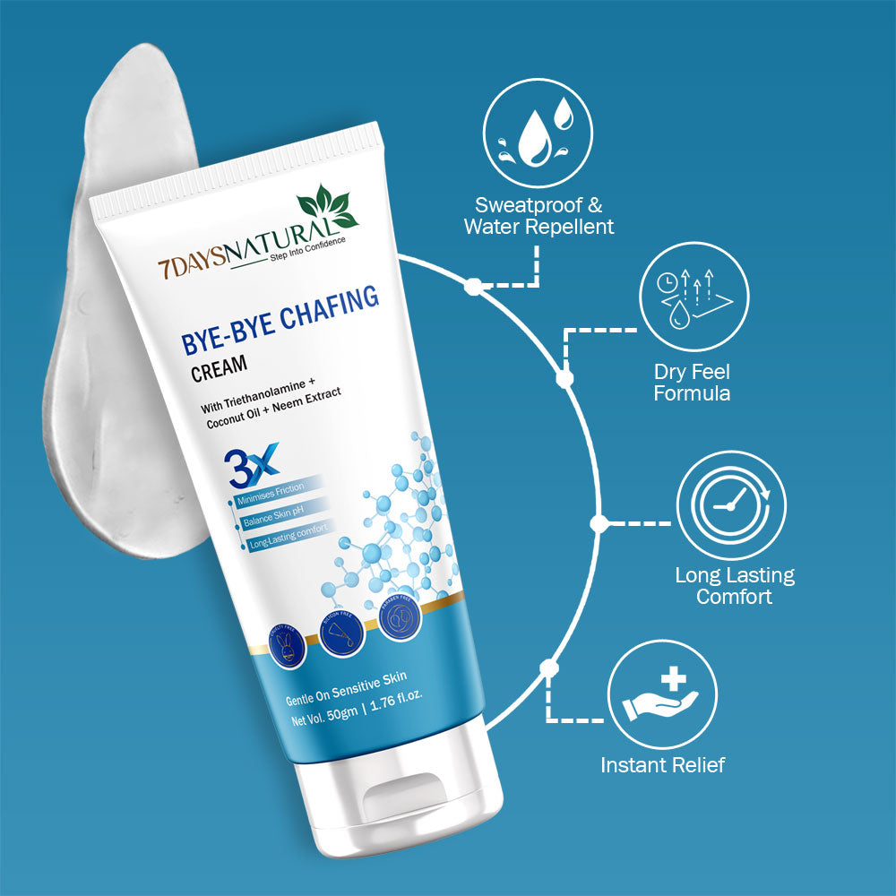 7 DAYS NATURAL Bye-Bye Chafing Cream For Skin - 50GM