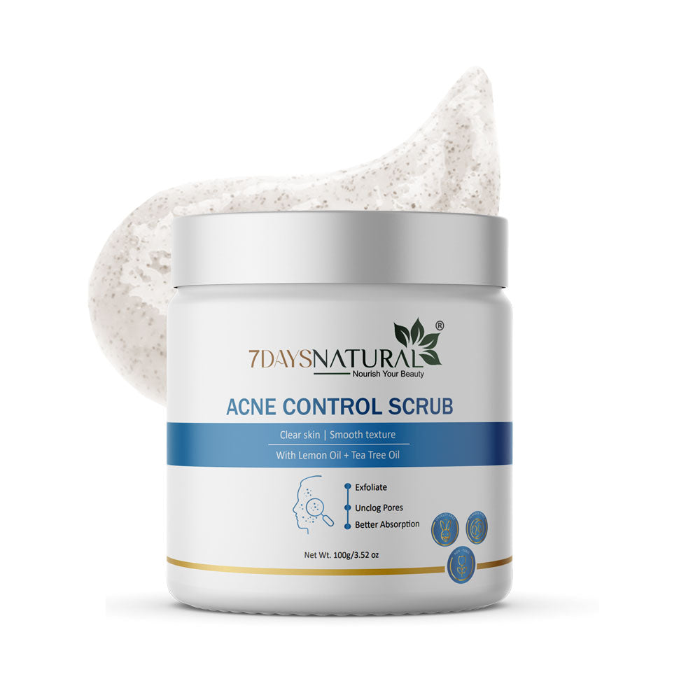 Acne Control Scrub |Lemon Oil & Tea Tree Oil | 7DaysNatural