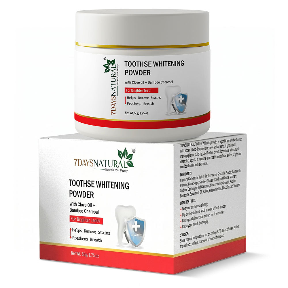 Teeth Whitening Powder |Enamel Safe Teeth| 35g ₹299| 7DaysNatural - 7DaysNatural