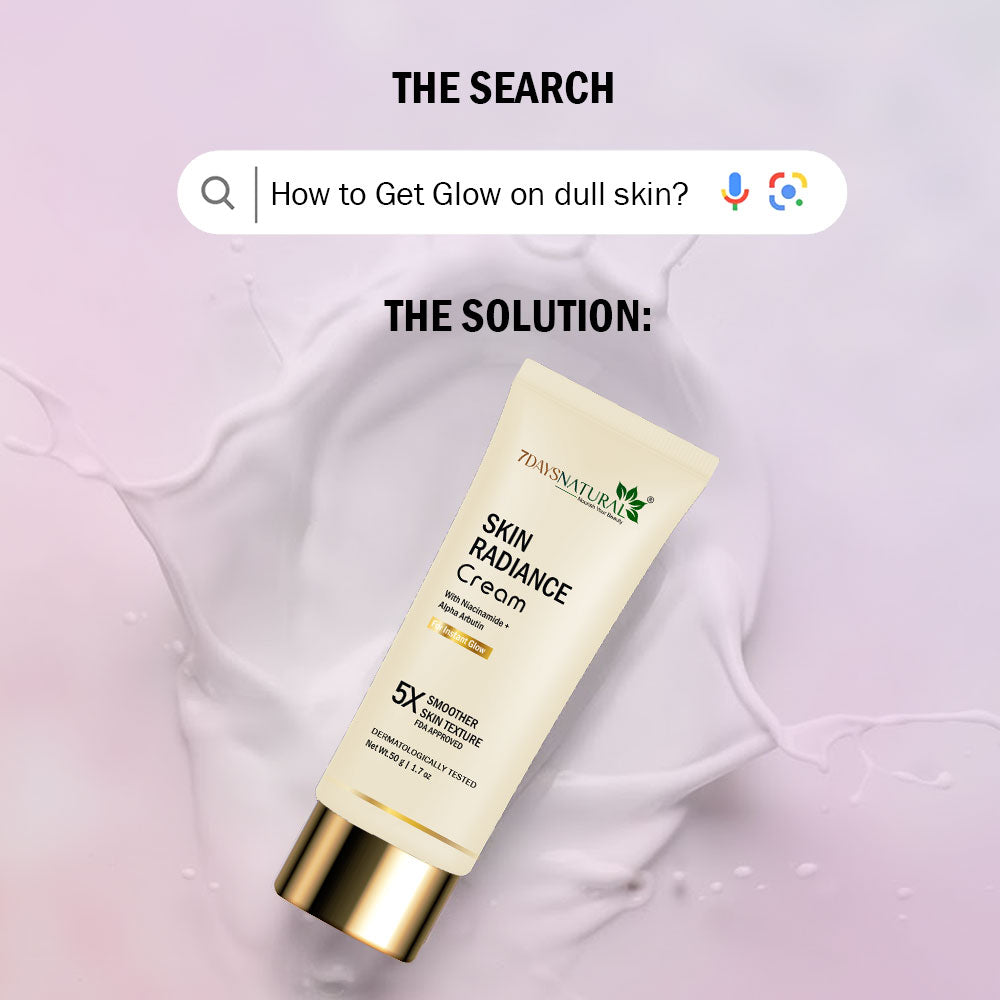7DAYSNATURAL "Glow Skin Radiance Face Cream for Dull Skin - Vitamin C Enriched, All Skin Types 50g"