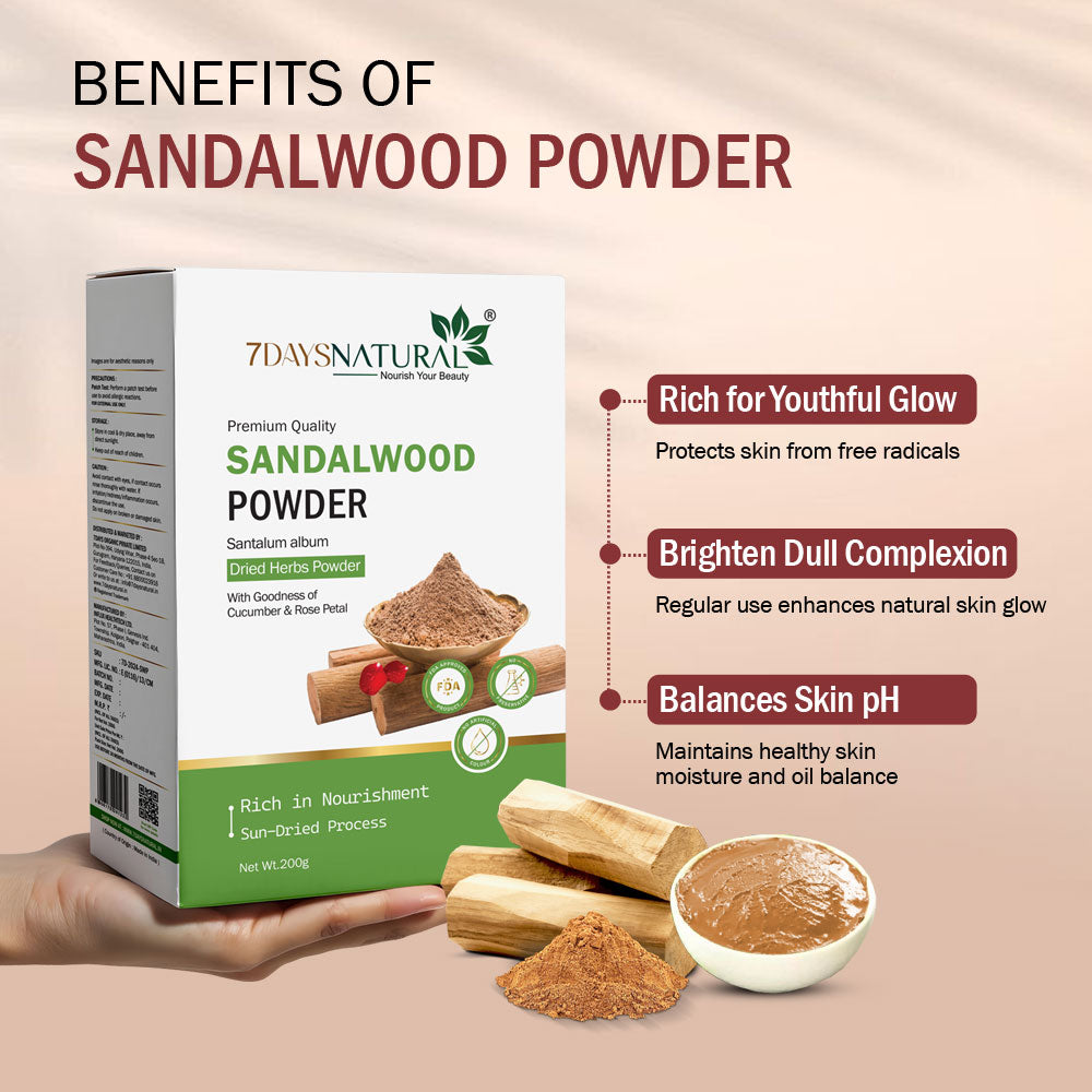 Pure Sandalwood Powder for Glowing Skin | 7DaysNatural