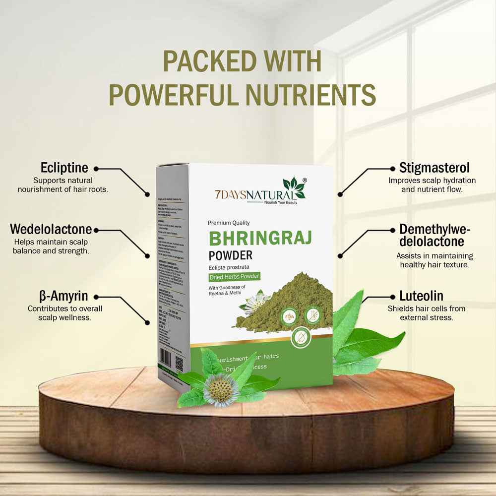 Bhringraj Powder for Hair Growth & Scalp Care | 7DaysNatural
