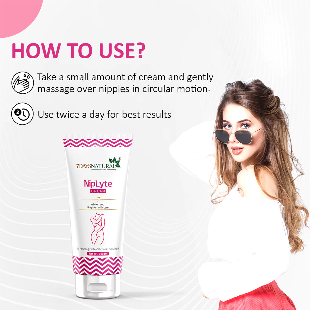 7Days Natural NipLyte Cream – 50gm brighten and lighten the nipple area